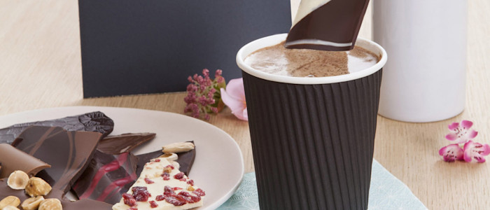 Atelier du Chocolat Bayonne - Chocolat chaud éclats feuilles assorties