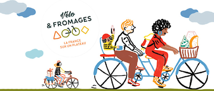Vélo et fromages - illustration