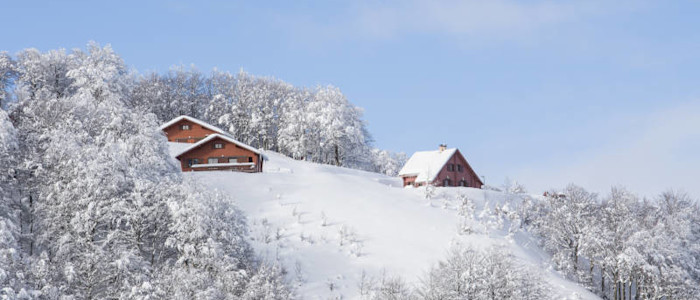 Les chalets d'Iraty en hiver