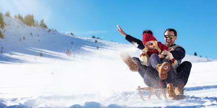 Winter Alpine Adventure –Snowshoe tour + Day Sledding Combo Winter Alpine Adventure –Snowshoe tour + Day Sledding Combo