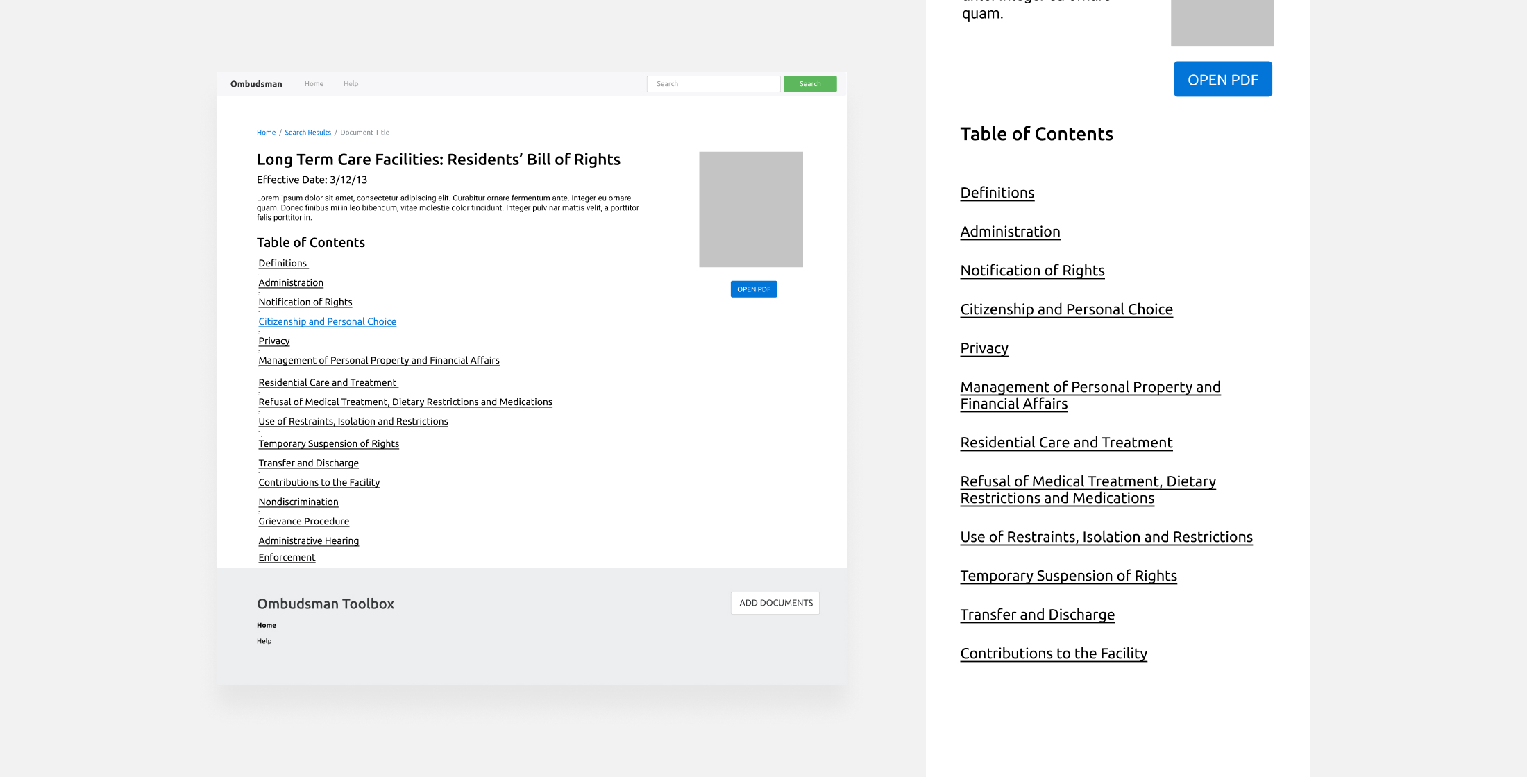 Ombudsman Filtering by Categories Key Feature