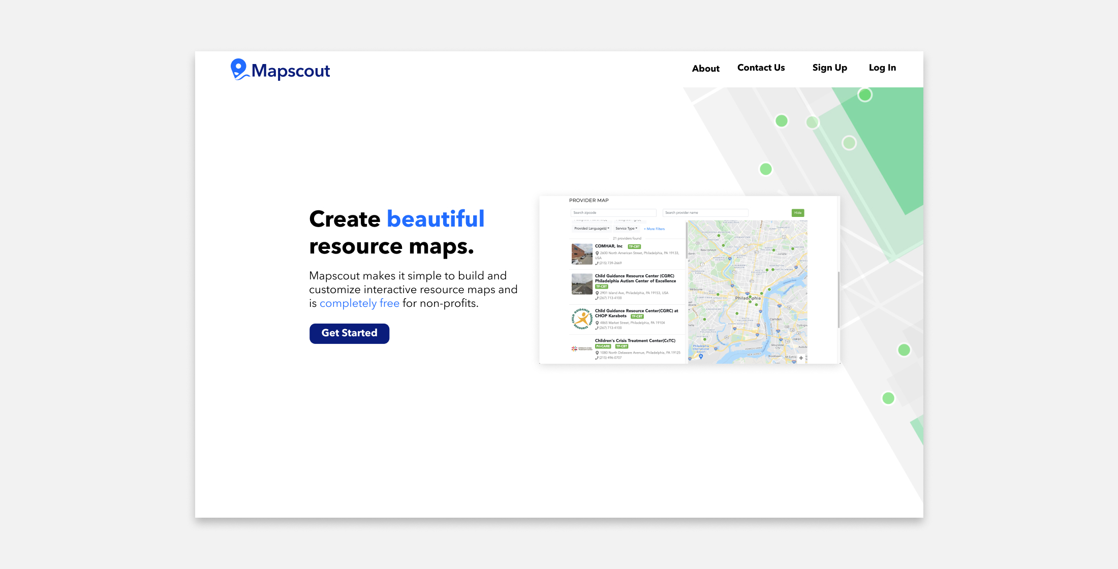 Mapscout Fall 2020: Homepage Feature