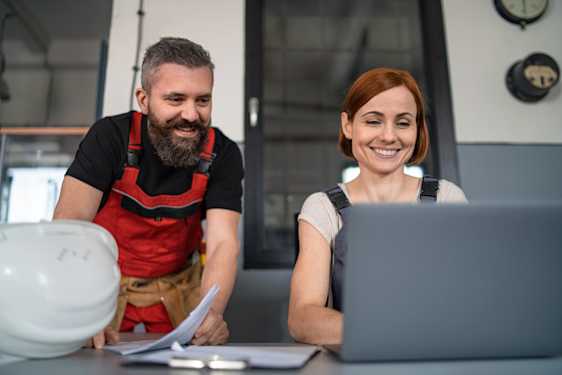people working together to create a business