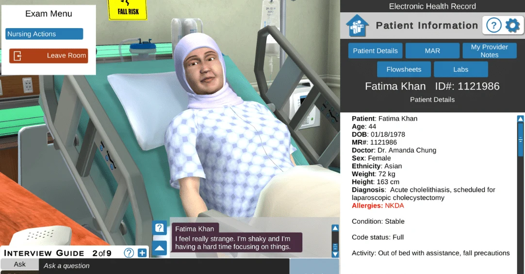 Electronic health record of a virtual patient (Fatima Khan)