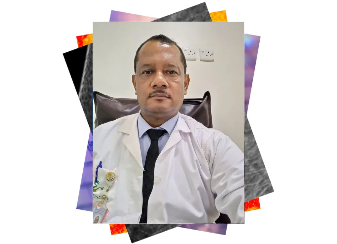 Photo of Dr Robin Marmaan with ClinicalKey for Nursing UI element