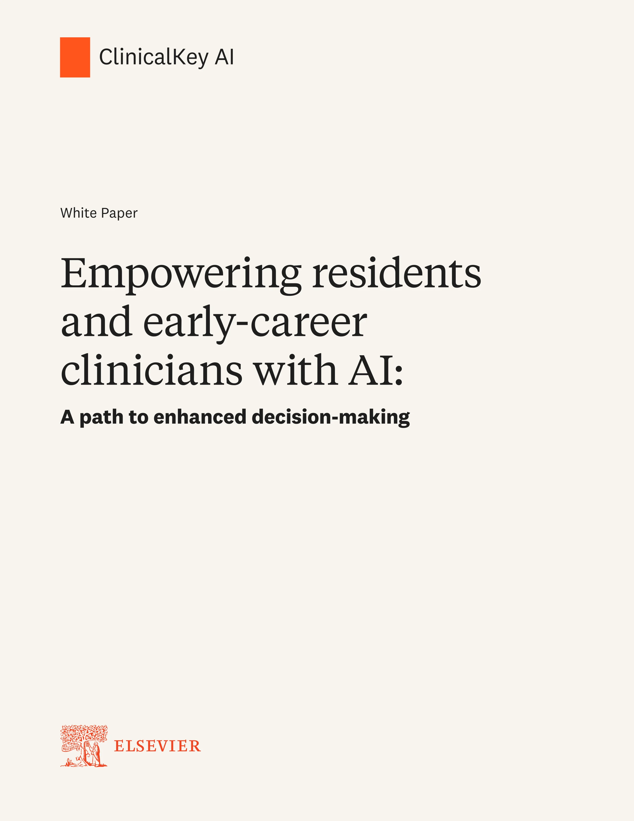 Empowering residents and early-career clinicians with AI