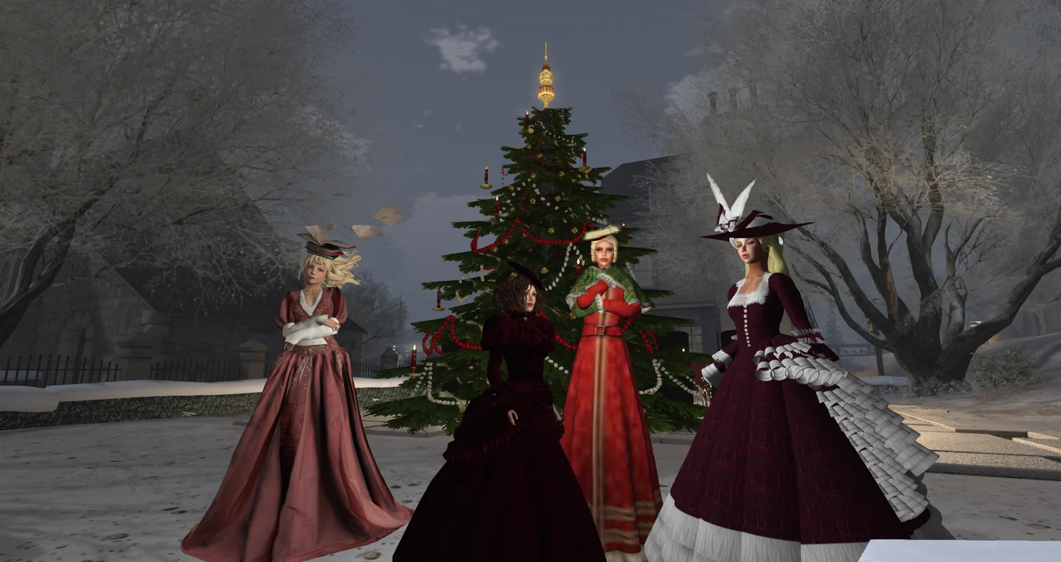 Christmas scene from Charles Dickens in Second Life