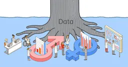 Editorial illustration of I&D roots