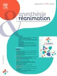Un article de la revue Anesthésie & Réanimation