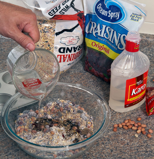 Mix together the dry ingredients with the water and gelatin mixture: Mix together the dry ingredients with the water and gelatin mixture.