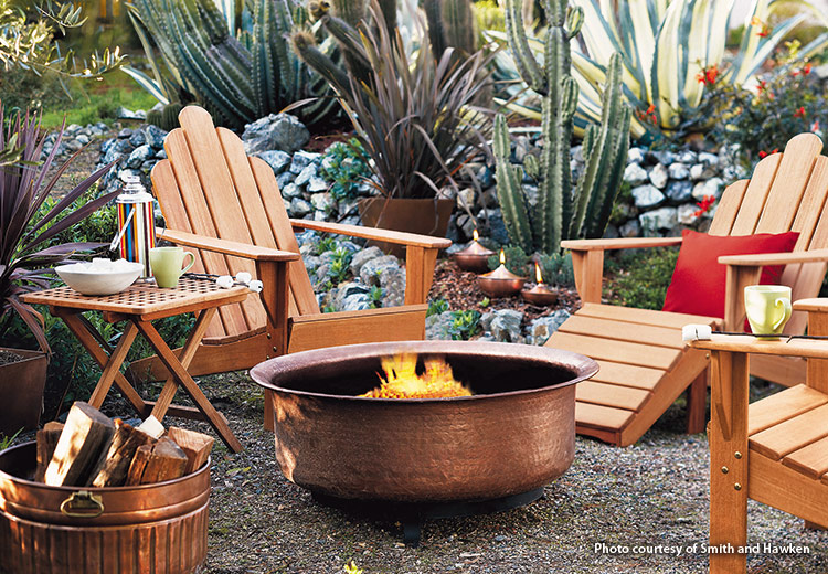 Cauldron style firepit: If grilling hot dogs and roasting marshmallows over a flame is your style, then buy a cauldron or bowl style like this one.
