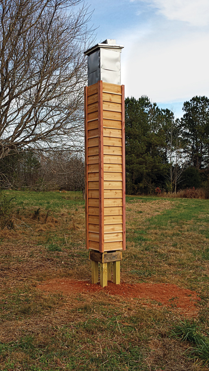 Chimney swift tower: Chimney swift towers provide safe nesting
and roosting sites and make great group projects. Photo by Greg Schechter, CC BY 2.0