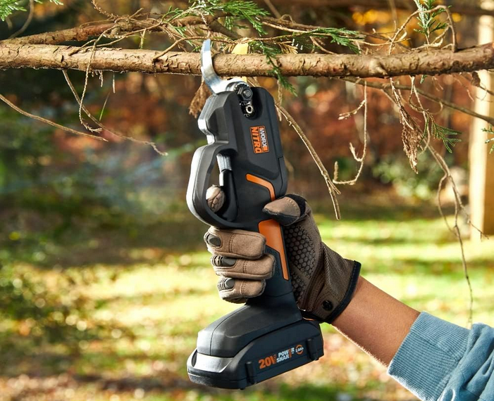 Worx 20V Worx NITRO Pruning Shear WG330: Make quick work of pruning chores without breaking a sweat with battery-powered pruners.