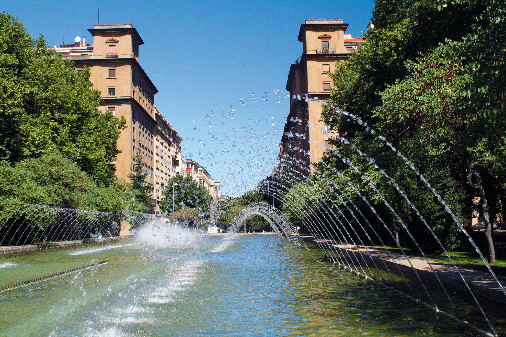 Fountain in the city of Pamplona