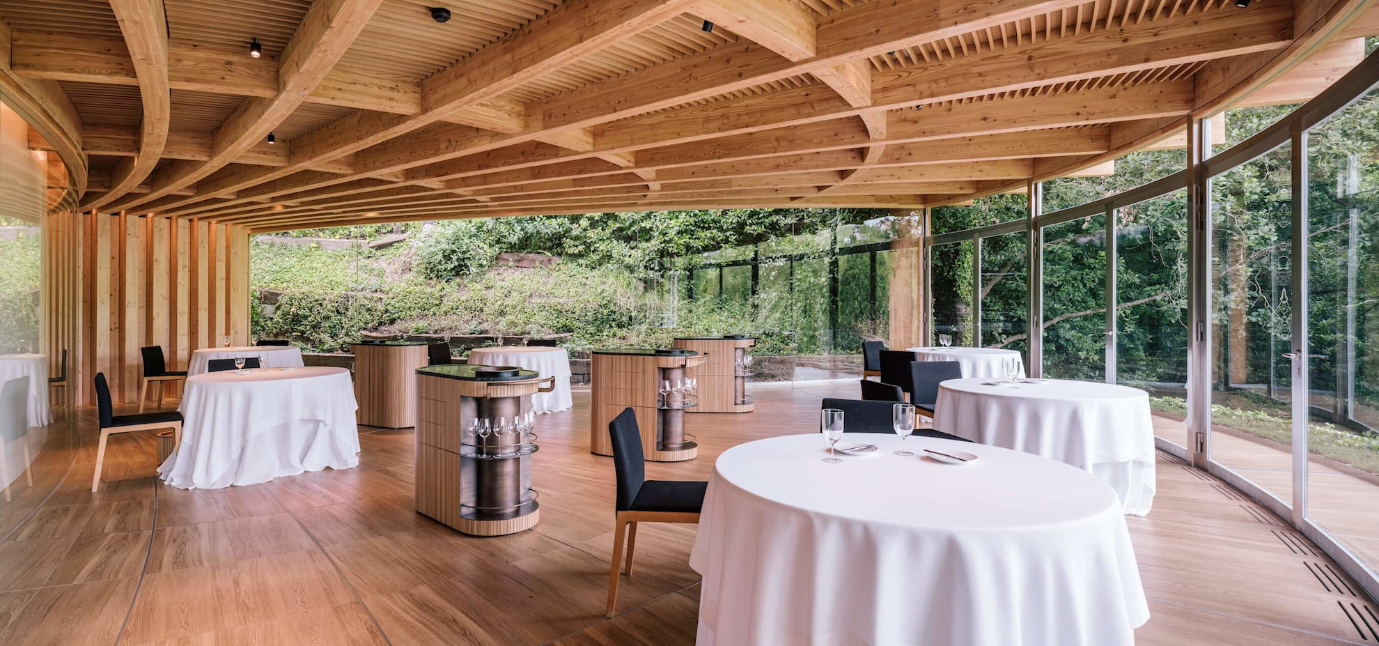 Martin Berasategui's restaurant has elegant interiors