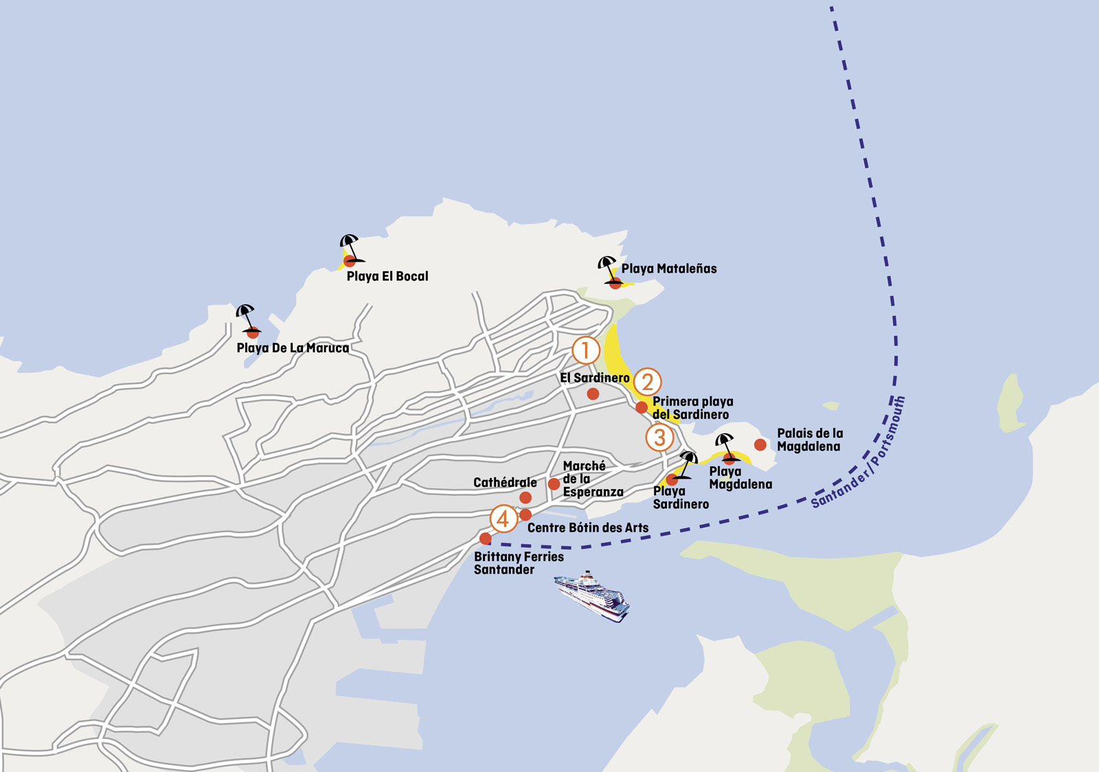 Carte croisière séjour Santander