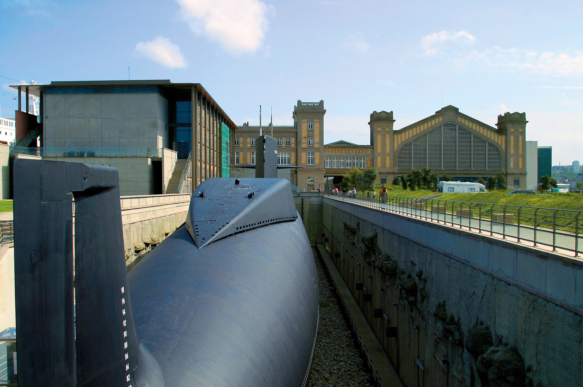 La Redoubtable submarine outside the Cité de la Mer in Cherbourg