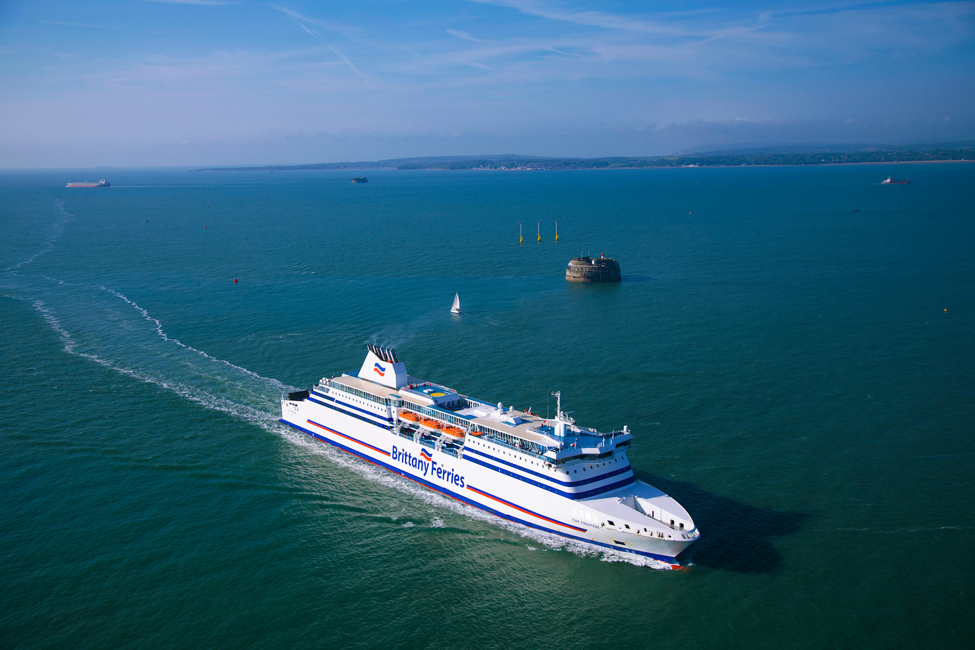 Cap Finistère in the old Brittany Ferries 澳洲幸运10十168体彩开奖网 livery she wore when she launched in 2011