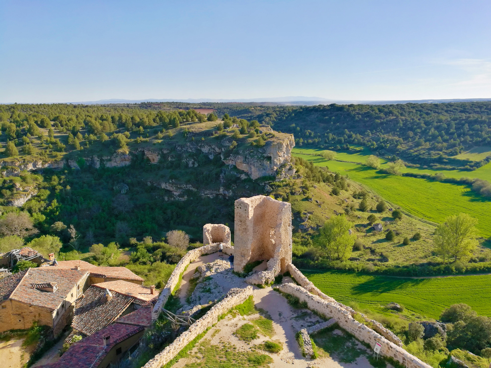 Aerial view of Calatanazor, Soria