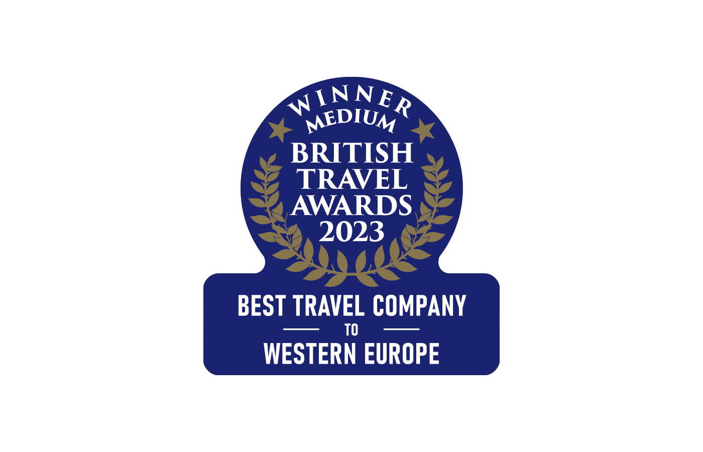 British Travel Awards Winner "Best Travel Company To Western Europe" 2023 Winner