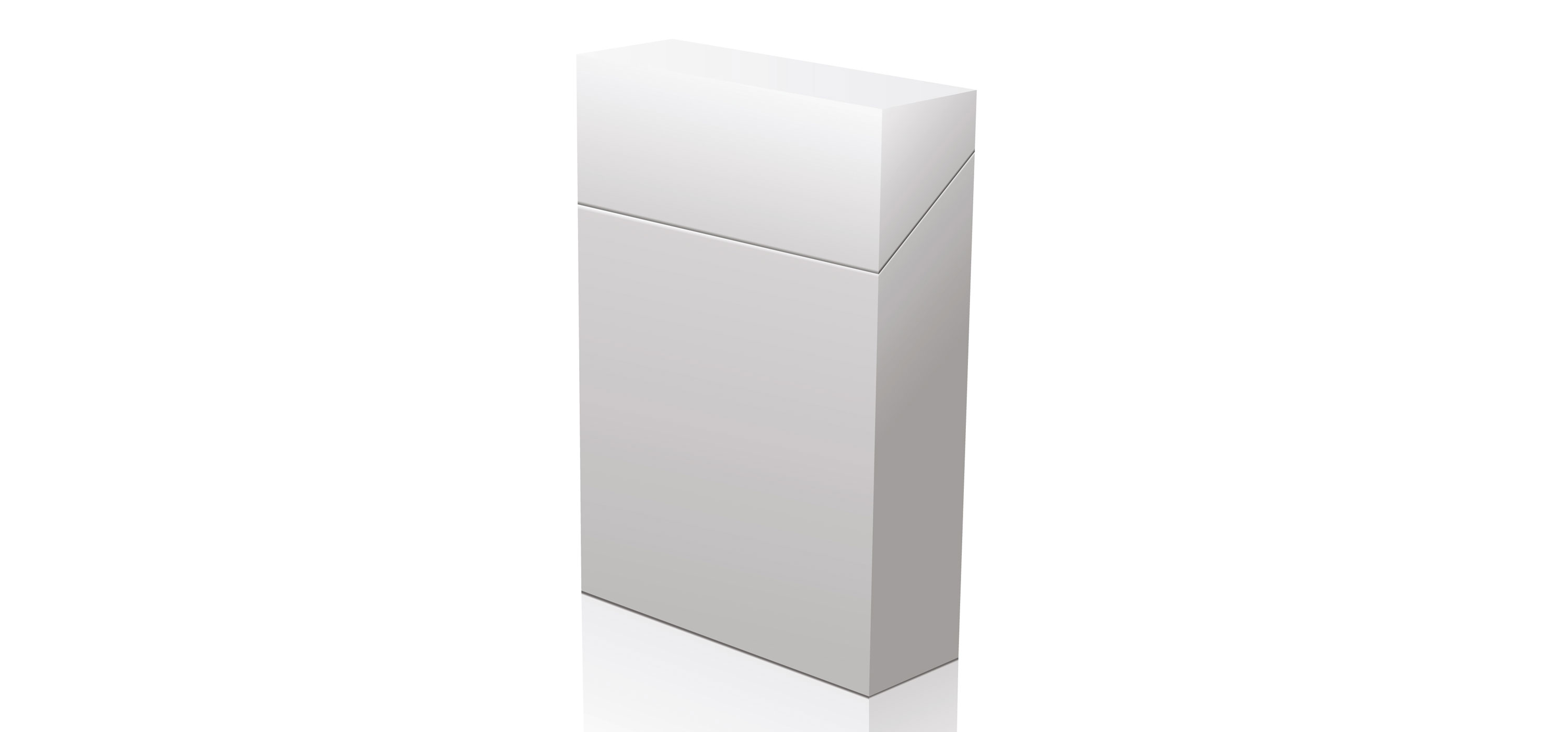 Blank box of cigarettes