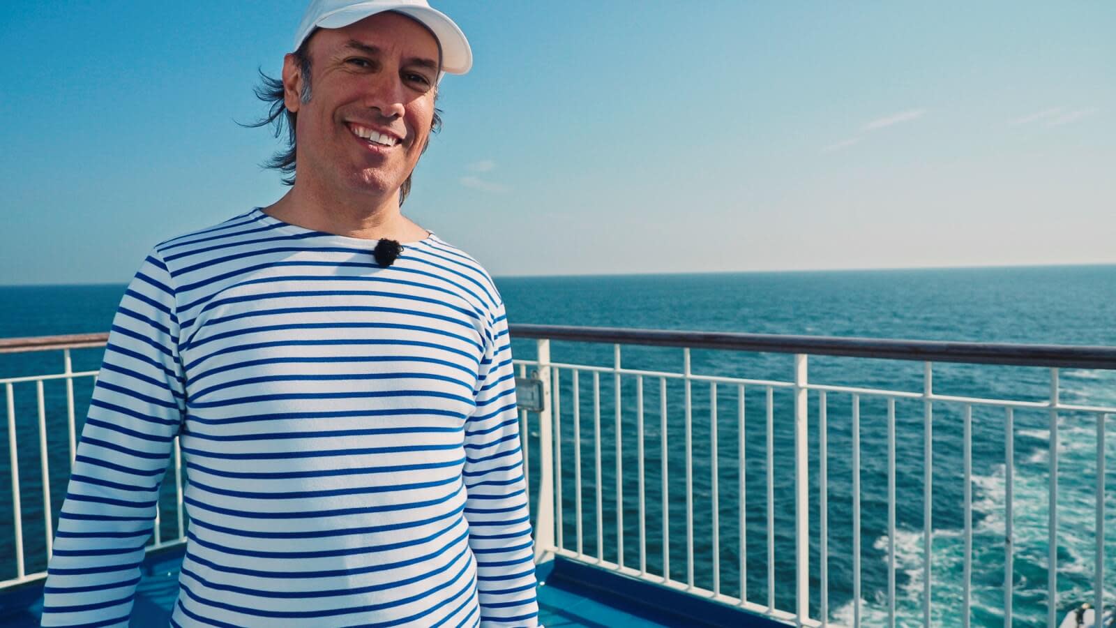 Carlos Nunez on deck from Making of Celtic Sea video by Xurxo Nunez