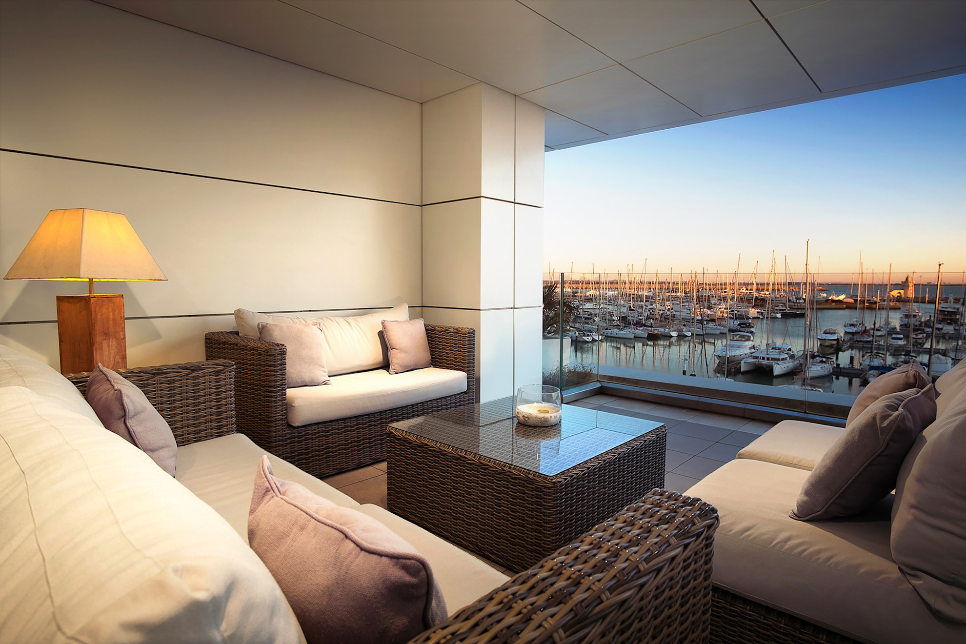 ZT8008 balcony overlooking the marina