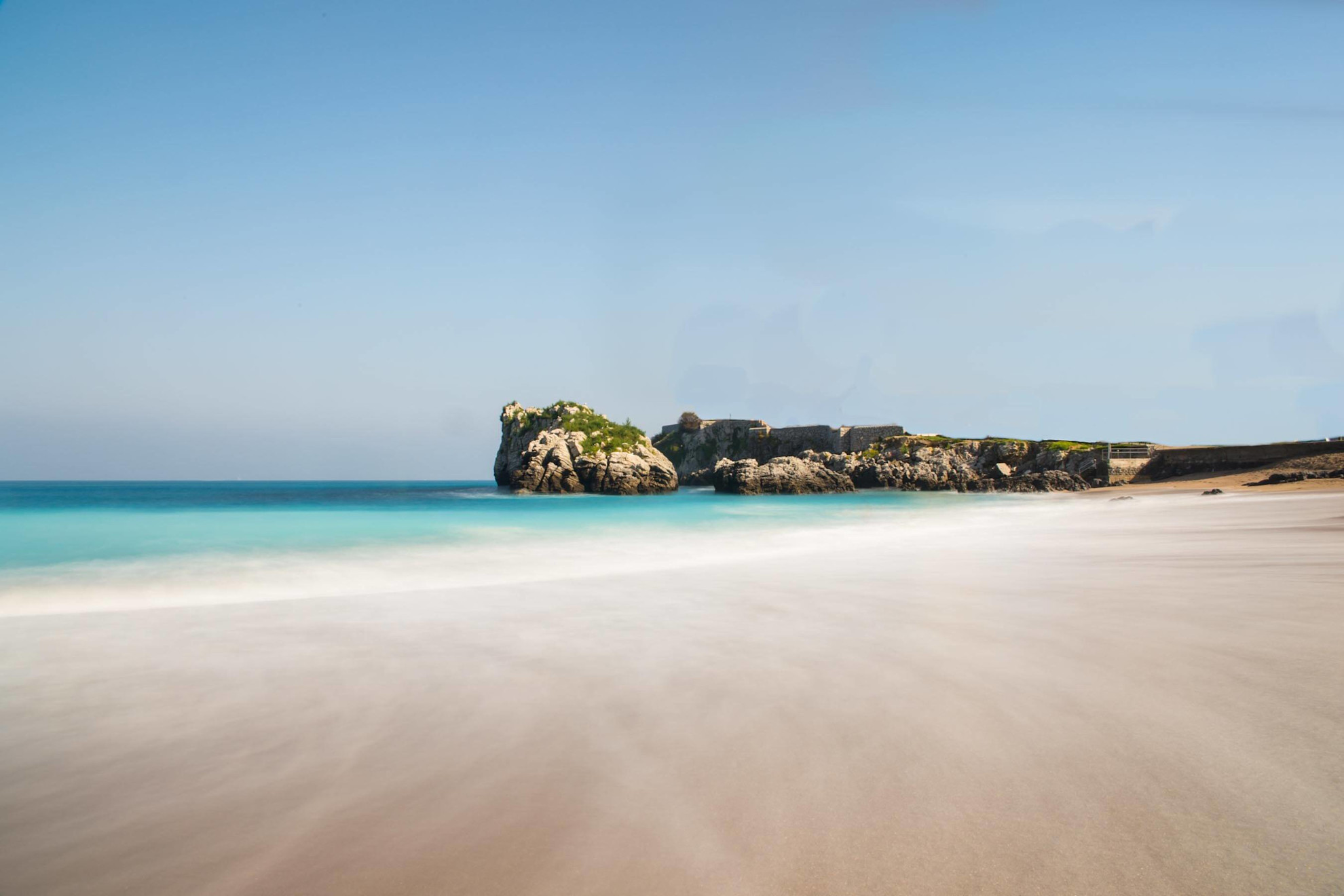 Ostende beach at the town of Castro Urdiales, Cantabria, Spain