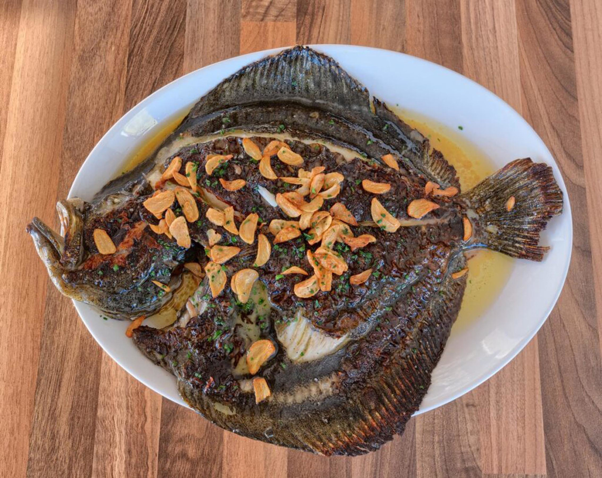 A flatfish seafood dish from Restaurant Igeldo, San Sebastian