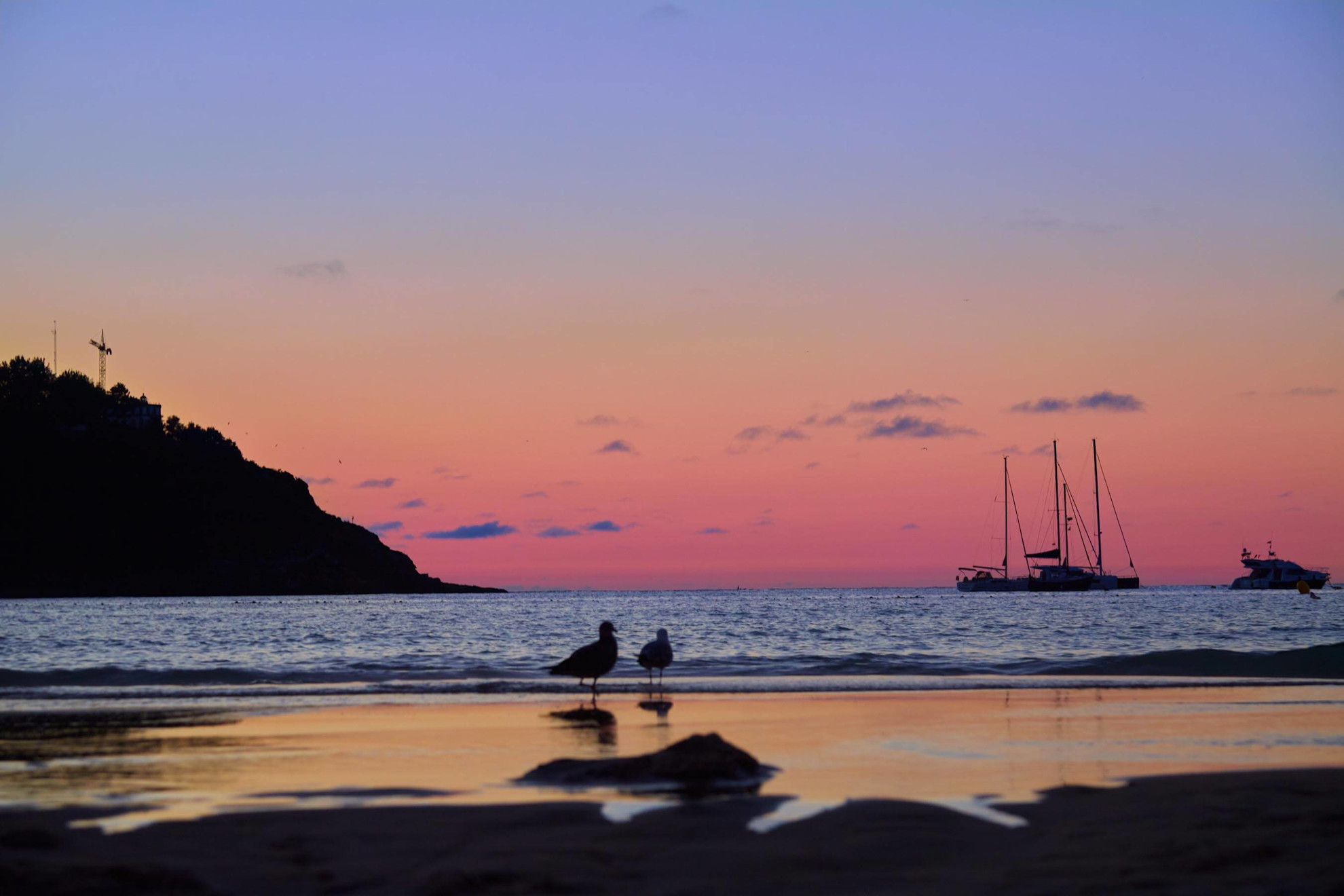 Enjoy San Sebastián's sunset
