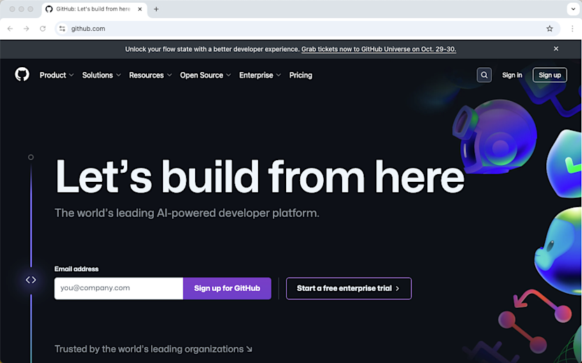 github main page