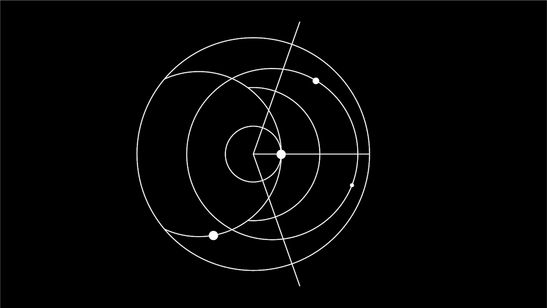 Anabstract form with white lines