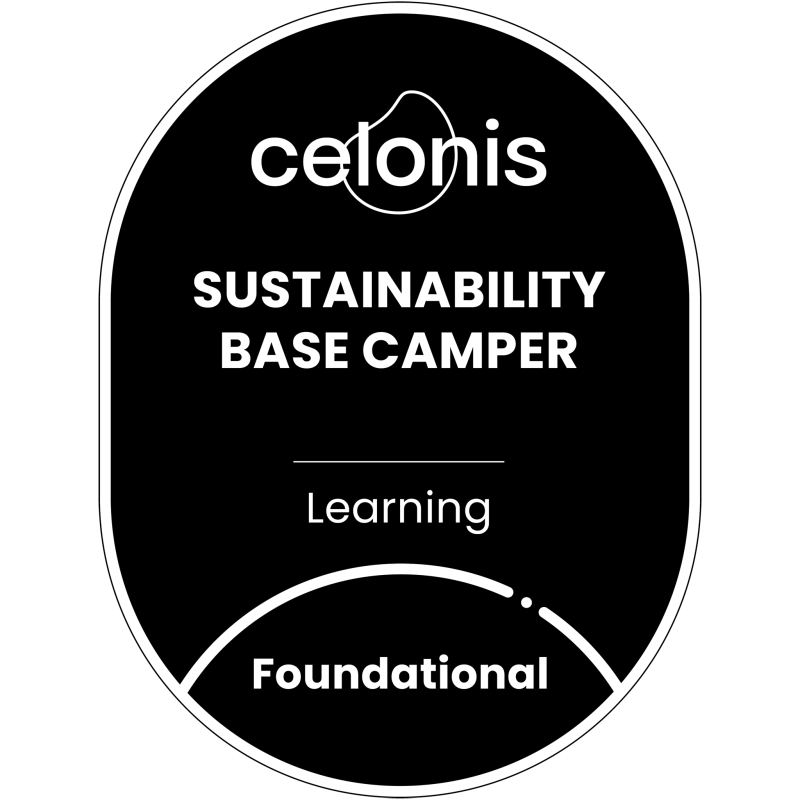 Sustainability Base Camper Celonis Academy digital badge