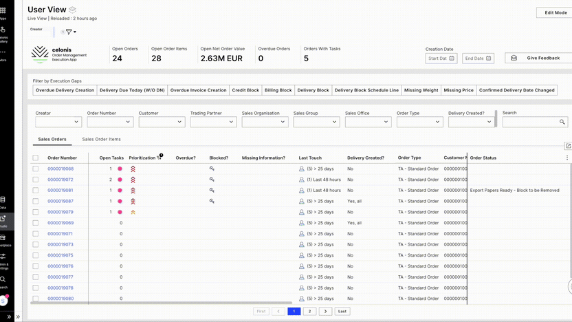For the Open Order Processing app.