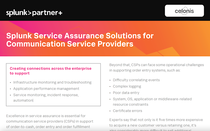 Celonis + Splunk Data Sheet