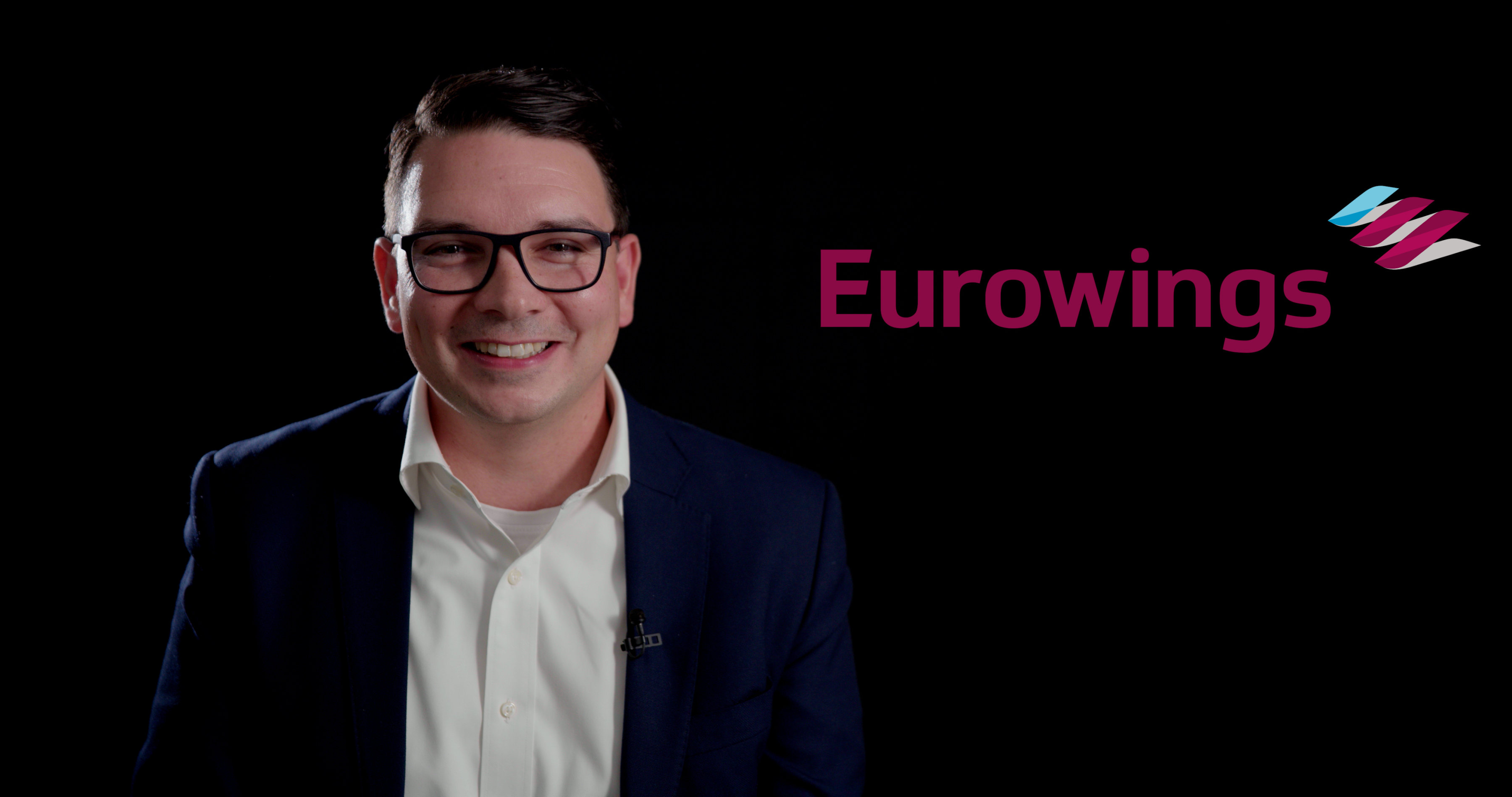 Eurowings logo with Daniel Schönheim
