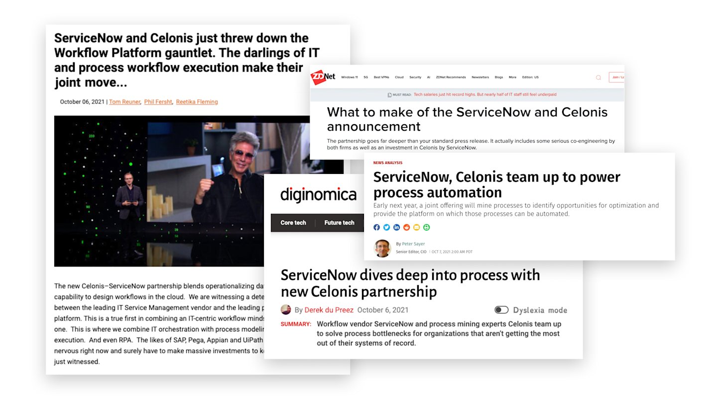 Press cuttings ServiceNow