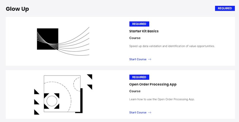 Celonis Glow Up 2022 recommended course list