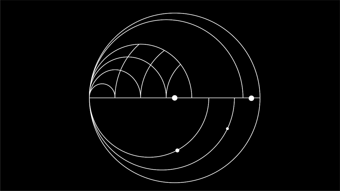 Abstract form with white lines