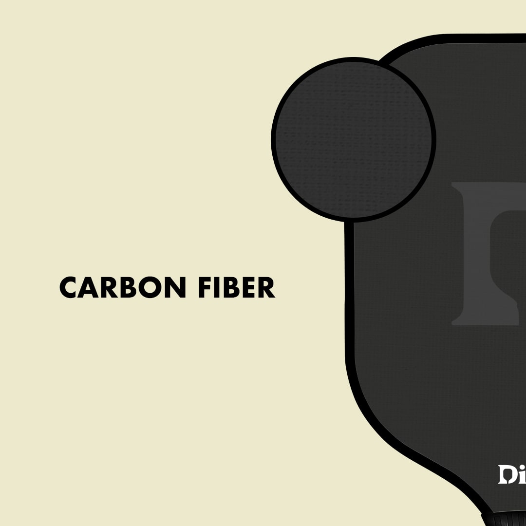 Dinks custom carbon fiber pickleball paddle layers illustration