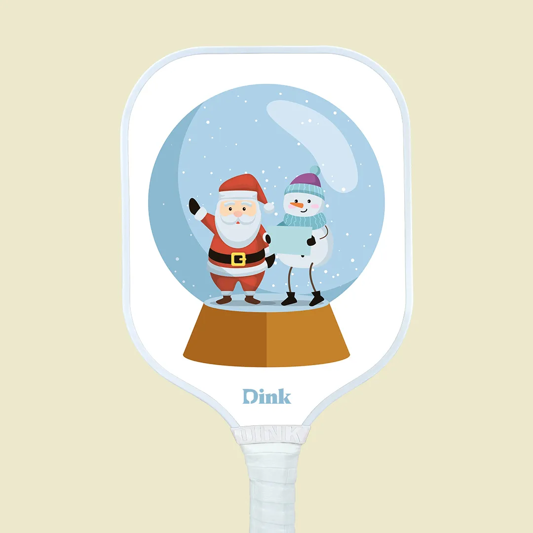 Santa Claus and Elf pickleball paddle custom design from Dink