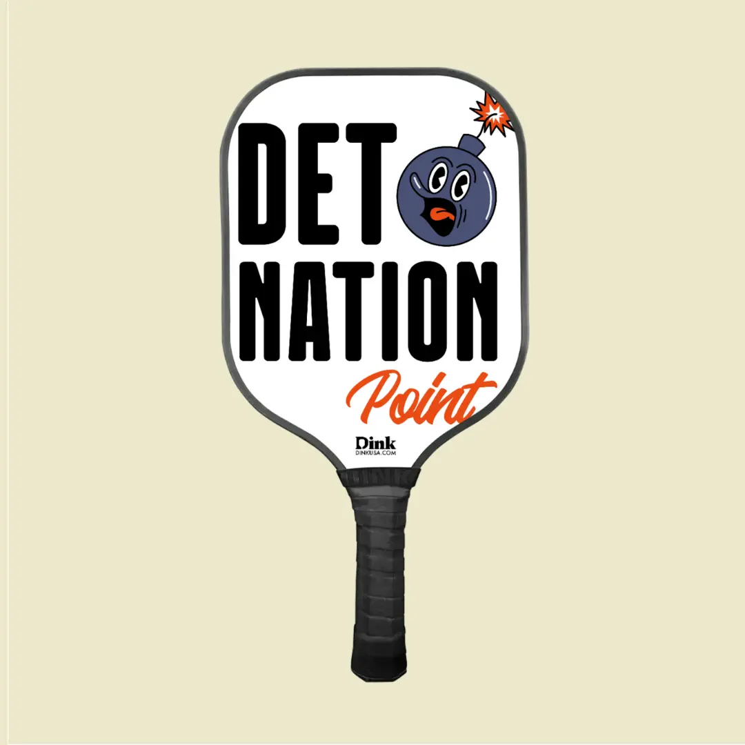 Valentines day custom pickleball paddle with words detonation point