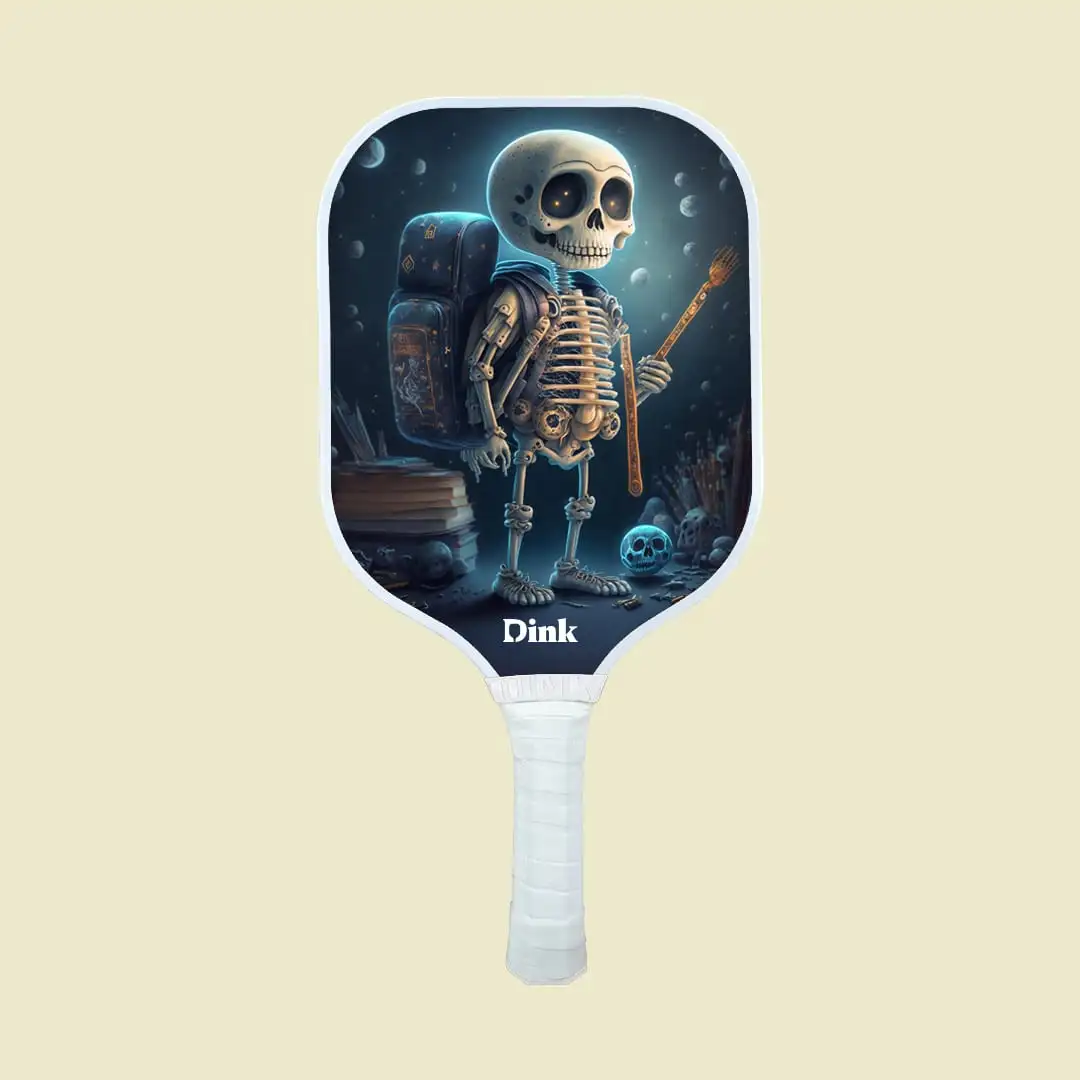 Cute-Scary Pickleball Paddle Design Adorable Undead