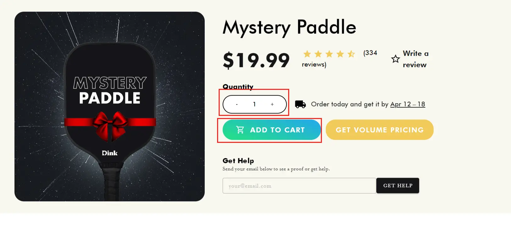 Dink's Mystery Pickleball Paddles pages