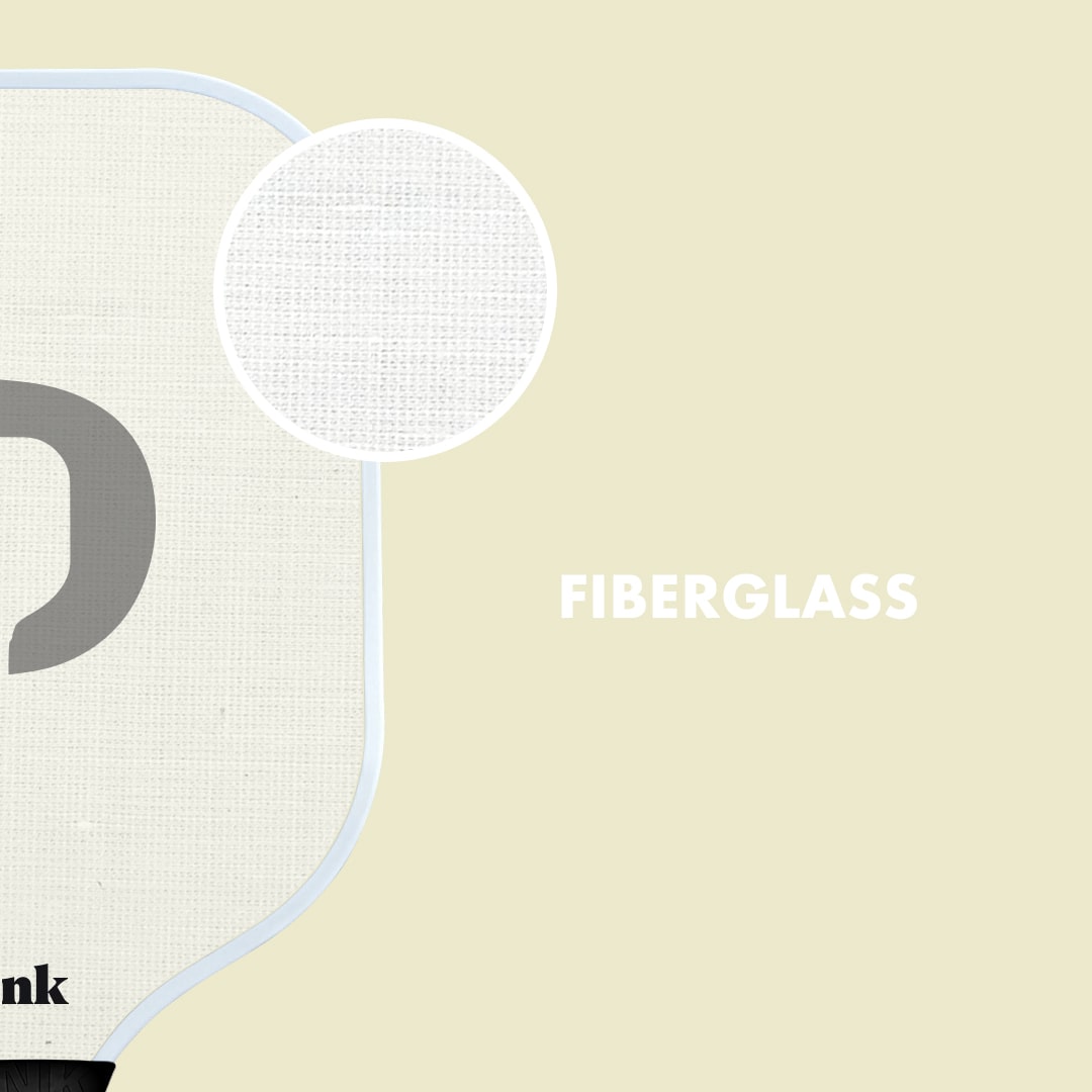 Dinks custom fiberglass pickleball paddle layers illustration