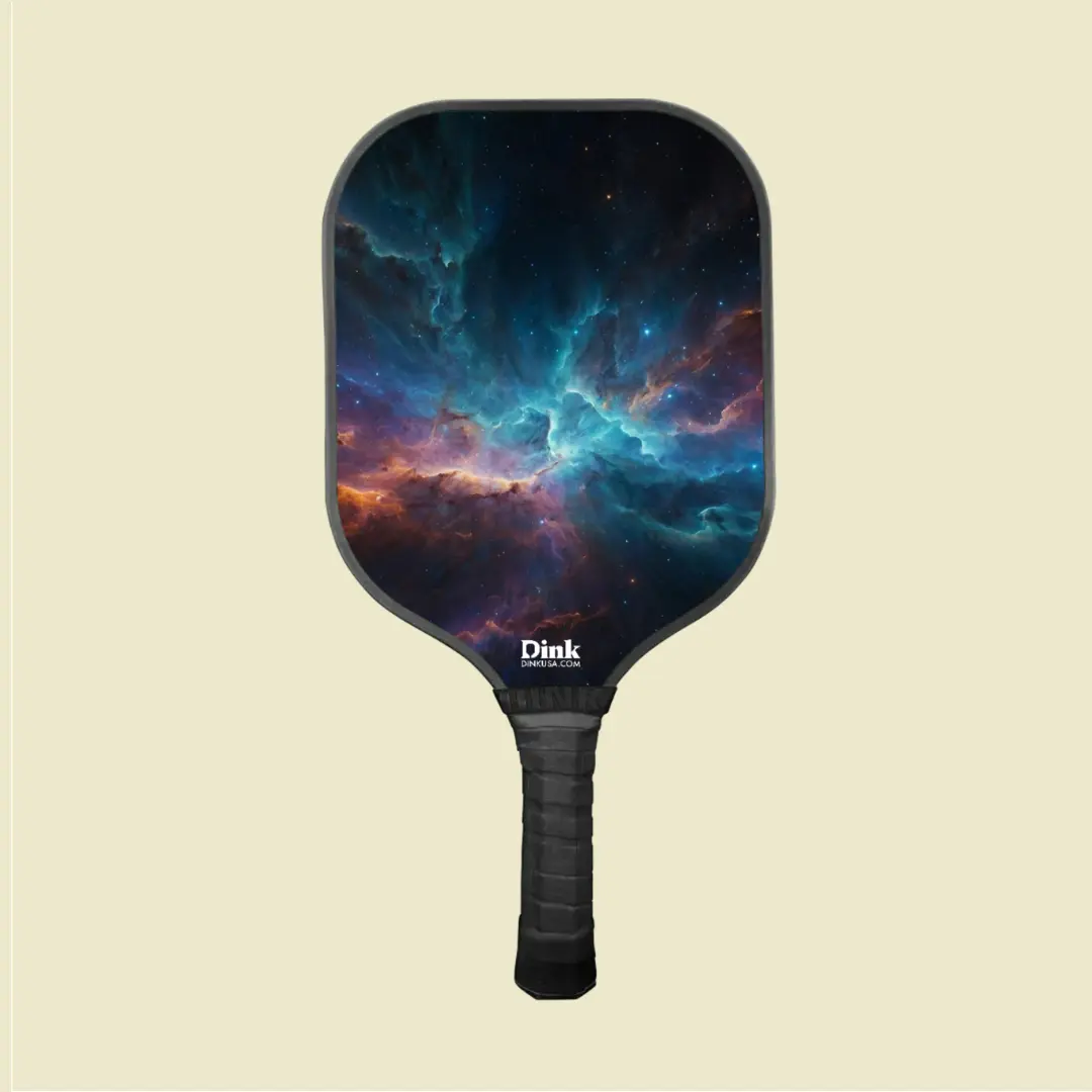 Valentines day custom pickleball paddle with the galaxy image