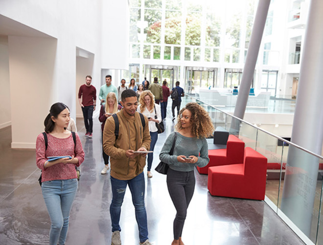 College + Uni students entrance hall 660 x 440
