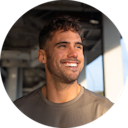 Man smiling and looking to his left