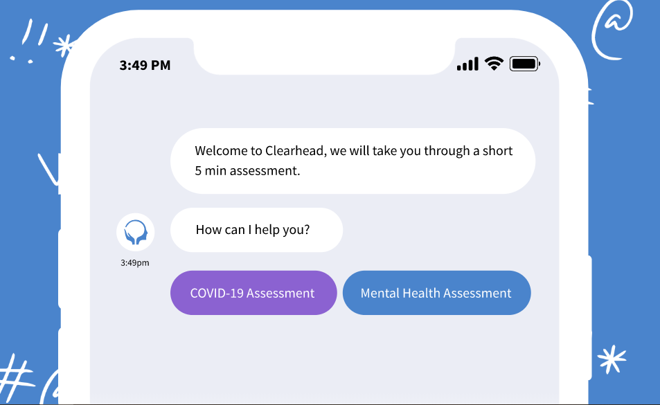 Screenshot of the Chatbot Clearhead tool on iPhone