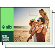 Screenshot of the 2026 Impact Report cover and stack of pages